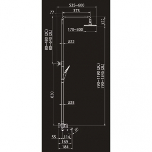 Душевая система Elghansa Shower Systems 2332269-2L (Set-17) Chrome