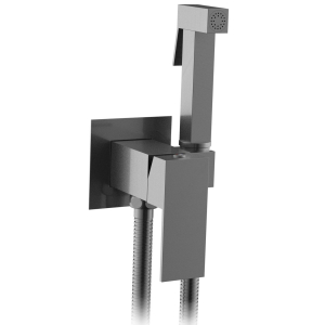 Смеситель встраиваемый с гигиеническим душем AltroBagno BM 060121 GrMt Оружейная сталь