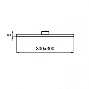 Тропический душ Webert AC1013015STEEL Хром