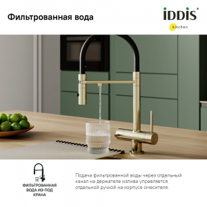 Cмеситель для кухни Iddis Ace ACEMGFFi05 Золото матовое