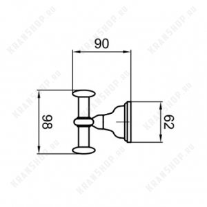 Крючок Webert Ottocento AM500401015 Хром