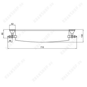Полка Webert Ottocento AM500701010 Золото