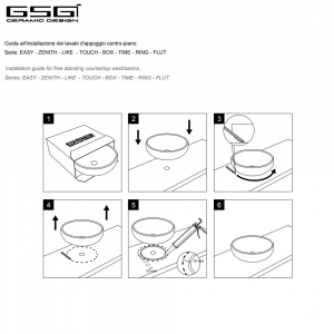 Раковина накладная GSG EASY EALAVOV55000 Белый