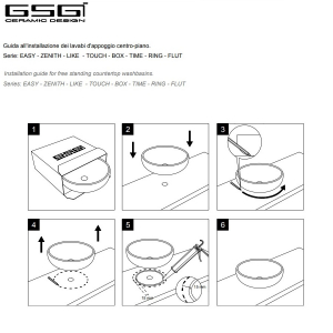 Раковина накладная GSG EASY EALAVRO45020 Серый цемент