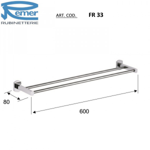 Полотенцедержатель Remer Forma FR33 Хром