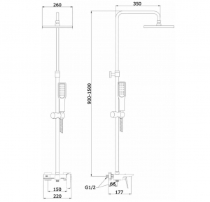 Душевая система GANZER GZ51061F Белый