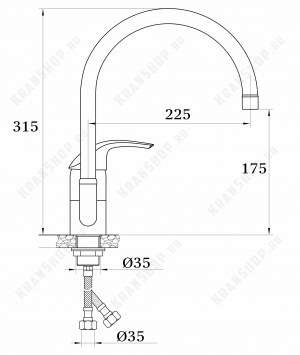 Смеситель для кухни GANZER ENGELBART GZ03021 Хром