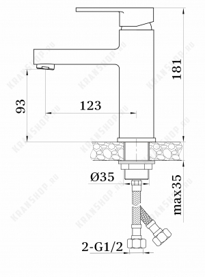 Смеситель для раковины GANZER GZ12012-C Черный