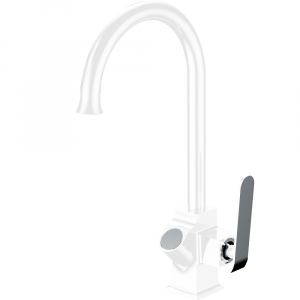 Смеситель для кухни GANZER GZ26025F С подключением к фильтру питьевой воды белый