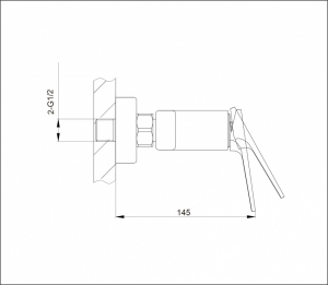 Cмеситель для душа HANSEN H23020-P Графит