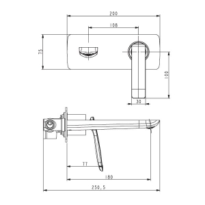 Смеситель для раковины встроенный TIMO Helmi 4071/00-16SM White