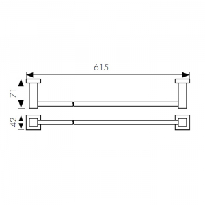 Полотенцедержатель Kaiser Canon KH-2307 Chrome