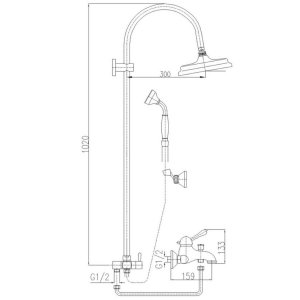 Душевая система Rav Slezak Labe L054.5/3 хром
