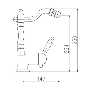 Смеситель для биде Rav Slezak Labe L408.5/9SM бронза