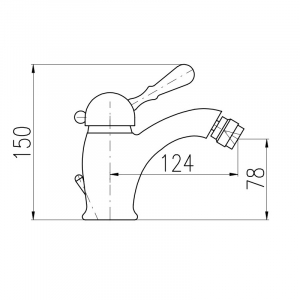 Смеситель для биде Rav Slezak Labe L545.5SM бронза