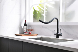 Смеситель для кухни с подключением к фильтру с питьевой водой Lemark Comfort LM3075BL Черный