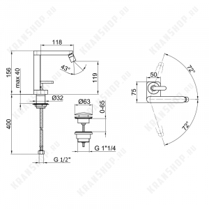 Смеситель для биде Webert Living LV840102015 Хром