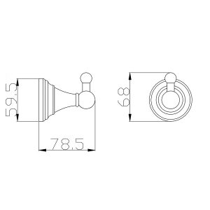 Крючок Rav Slezak Morava MKA0100CMAT черный матовый