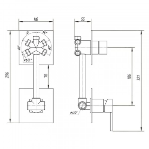 Смеситель для душа Migliore Kvant ML.KVT-2731 CR