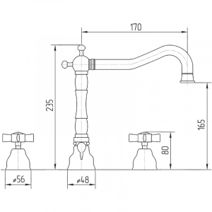 Смеситель для раковины Migliore Princeton ML.PRN-812.CSCR