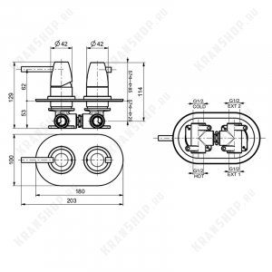 Смеситель для душа Webert Opera Moderna OE860101015 Хром