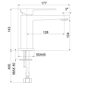 Cмеситель для раковины Webert Pegaso PE830102740SSE Белый матовый