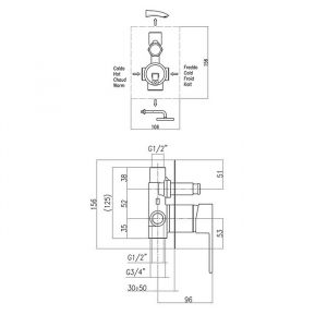 Смеситель для душа Webert Pegaso PE860101015 Хром