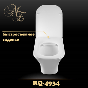 Подвесной безободковый унитаз с сиденьем Elghansa Duroplast RQ-4934