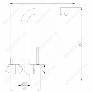 Смеситель для кухни под фильтр Zorg Hammer SH 552 Black/Bronze