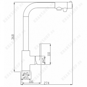 Смеситель для кухни под фильтр Zorg Hammer SH 572 Bronze