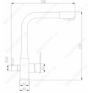 Смеситель для кухни под фильтр Zorg Hammer SH 805 Black/Bronze