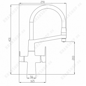 Смеситель для кухни под фильтр Zorg Hammer SH 818-8 Chrome