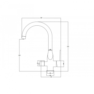 Cмеситель для кухни под фильтр Zorg Steel Hammer SH 910 Satin