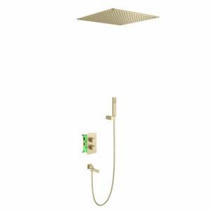 Душевая система TIMO с термостатом Petruma SX-5019/17SM Золото матовое