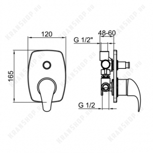 Смеситель для душа Webert Sax SX860101015 Хром