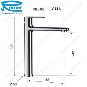Cмеситель для раковины Remer Vanity V11L Хром