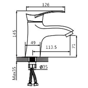 Cмеситель для раковины ViEiR V184011 Хром