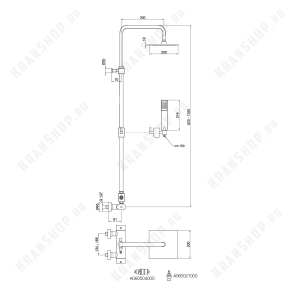 Душевая система Webert Wolo WO980104015 PVC Хром