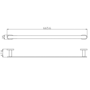 Полотенцедержатель Rav Slezak Yukon YUA0701/65CB хром/белый