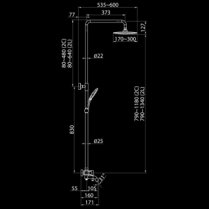 Душевая система Elghansa Shower Systems 2330524-2L (Set-20) Chrome