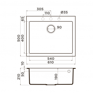 Кухонная мойка Omoikiri BOSEN 61A GB 4993824 Графит