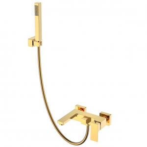Смеситель для ванны Boheme Qubic 473-G Золото