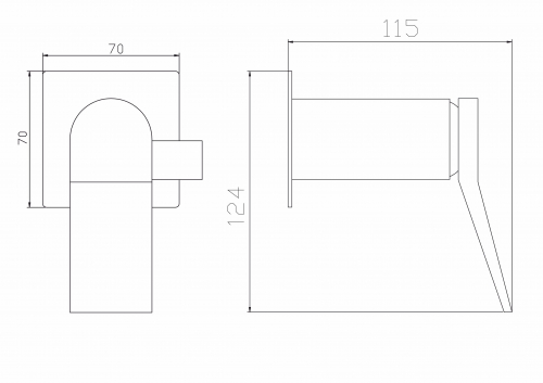 Смеситель встраиваемый с гигиеническим душем HansenPRO HL60099-P Графит