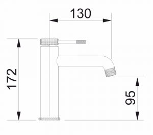 Cмеситель для раковины HANSEN pro HL10098 Хром