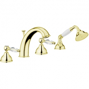 Смеситель на борт ванны Webert Alexandra AL730101 Gold