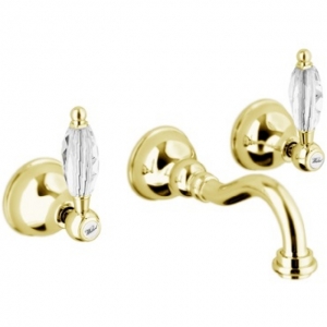 Cмеситель для раковины настенный Webert Alexandra AL750404 Gold