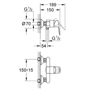 Смеситель для душа GROHE BauLoop 23340000