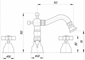 Смеситель для биде Migliore Princeton ML.PRN-825 BR