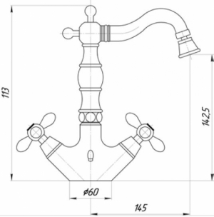 Смеситель для биде Migliore Princeton Plus ML.PRP-8044 CR