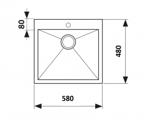 Кухонная мойка с дозатором HANSEN HS58048-C Графит 58х48